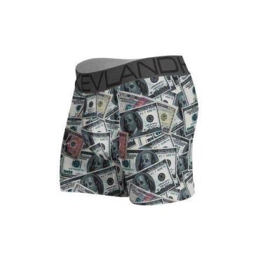 Imagem de Cueca Boxer Kevland Dólares, GG, Preto