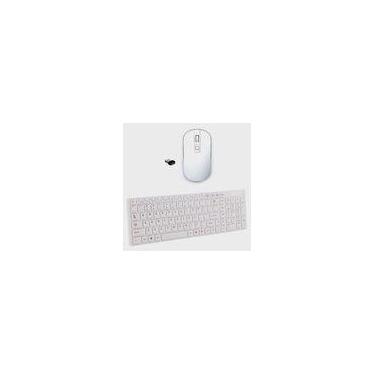 Imagem de KIT Teclado e Mouse Sem Fio Bluetooth Compatível Tablet Macbook iPad i