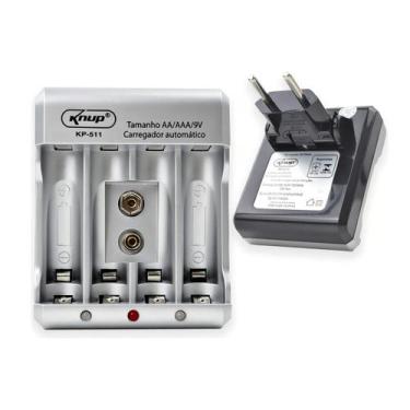 Imagem de Carregador de Pilhas Bivolt 9V AA & AAA Knup