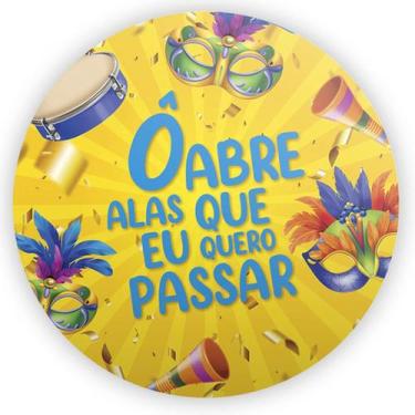 Imagem de Capa Para Mini Painel Redondo 50cm Tema Carnaval Arco Colorido Festa F