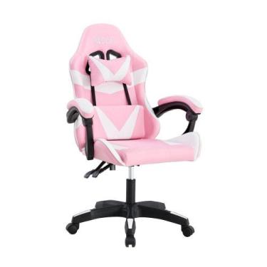 Imagem de Cadeira Gamer Kloof KL1 Reclinável 135 graus Giratória Couro PU Branco