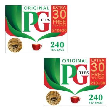 Imagem de Chá Preto PG Tips Original 240 Sachês de Chá Pacote com 2