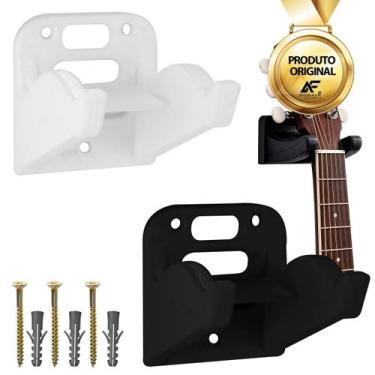 Imagem de Suporte Reforçado De Parede Para Violão E Guitarra - AferMix, Branco