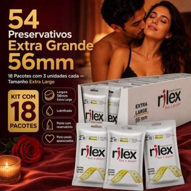 Imagem de Camisinha Preservativo Rilex Extra Grande com 54 unidades 18x3