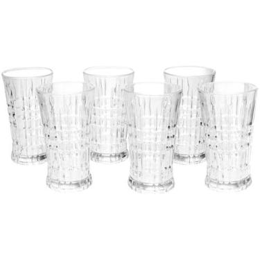 Imagem de Conjunto Com 6 Copos De Vidro 300ml Para Água Suco 14x8cm - Casa Ambie
