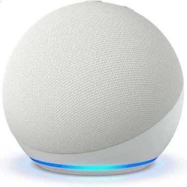 Imagem de Smart Speaker Alexa Echo Dot Branca Compacta Com Controle Por Voz e De