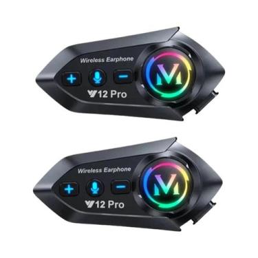 Imagem de Intercomunicador Para Capacete De Moto BT 5.4 Y20 pro 1/2x 300M Com Rá