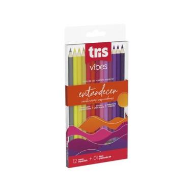 Imagem de Lapis De Cor Vibes - Tons Entardecer - 12 Cores + 1 Lápis 6B da Tris R