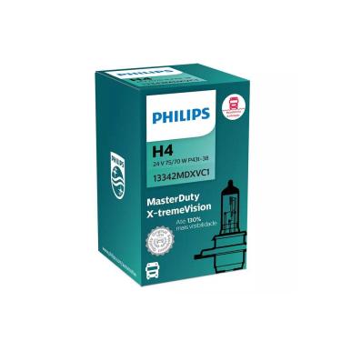 Imagem de Lâmpada Philips Farol H4 Master Duty X-treme Vision 24V 70W