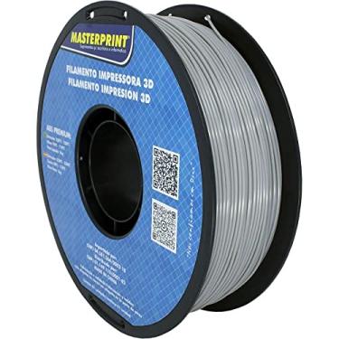 Imagem de Filamento Impressora, Masterprint, ABS Premium, 3D, Cinza, 1,75 mm, Rolo de 1 kg