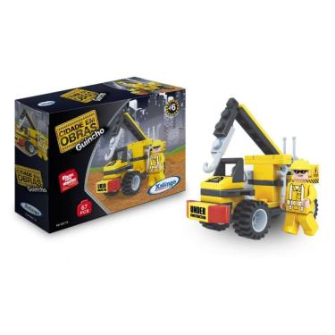 Imagem de Blocos De Montar Cidade Em Obras Guincho 67 Peças
