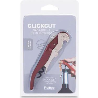 Imagem de Abridor De Garrafas / Saca-Rolhas Pulltex Clickcut Bordô