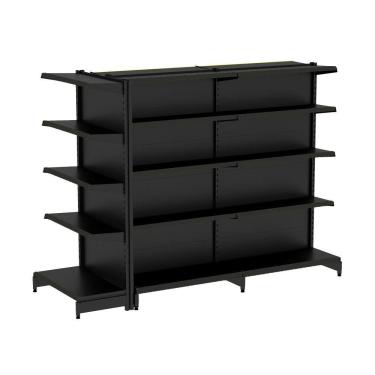 Imagem de Gondola Centro 170 Amapa Flex Kit 2 Metros 1 Ponta Preto SPE