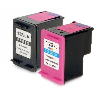 Imagem de Kit Cartucho Tinta Compatível 122Xl 122 Preto 12Ml +