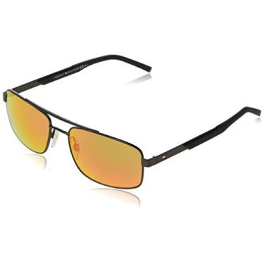 Imagem de Tommy Hilfiger TH1674/S 4JL Gunmetal TH1674/S Rectangle Sunglasses Lens Categor, 59mm