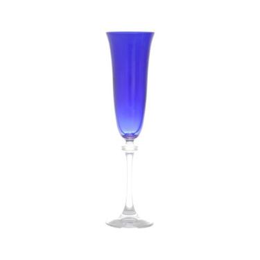 Imagem de Jogo De 6 Taças Alexandra Azul Para Champagne - Bohemia