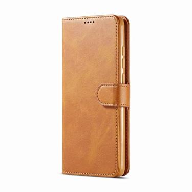 Imagem de Para xiaomi redmi note 9s capa de carteira de couro flip capa para xiaomi redmi note 9 pro max note9 estojo de livro magnético de luxo, amarelo, para redmi note 9 pro