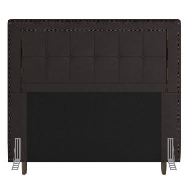 Imagem de Cabeceira Box Queen Size 160cm Com Tachas E Frame Marrom