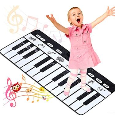 2 Pcs piano musical do bebê | jogo musical macio,dança com 8 sons  instrumentos diferentes, cobertor teclado chão música para crianças (1 a 3  anos)