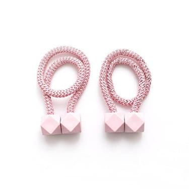 Imagem de Correia de cortina sem perfuração simples, sem instalação, fivela magnética, prendedores de cortina, suportes de cortina, T2,2 PCS