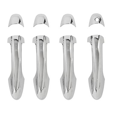 Imagem de Para HILUX REVO AN120 AN130 2015 UP Qiilu 8 PCS capa de maçaneta de porta cromada externa, acessórios de estilo de carro protetor de maçanetas externas