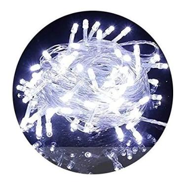 Imagem de pisca led super brilhantes branco 100 leds 220V controle 8 funções