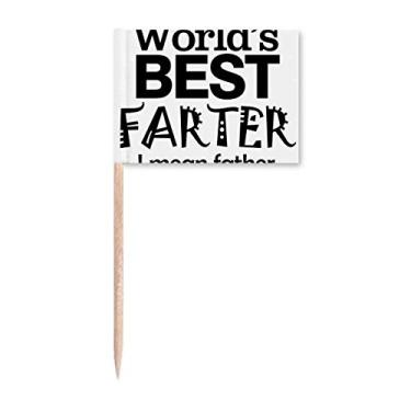 Imagem de Melhor Pai Citação Dia dos Pais Marcador de Palito de Dente Marcador Decoração de Festa