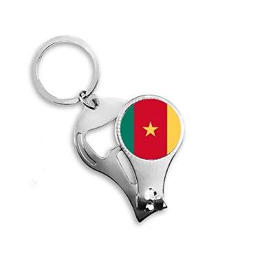 Imagem de Chaveiro abridor de garrafa cortador de unhas com bandeira nacional dos Camarões país África