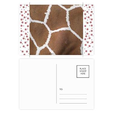 Imagem de Cartão postal de bênção com design abstrato de penas de girafa de Natal