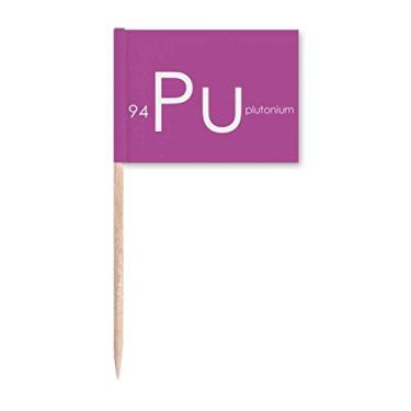 Imagem de Elementos Químicos Mesa de Período Actinida Plutônio Pu Bandeiras Marcador Topper Decoração de Festa