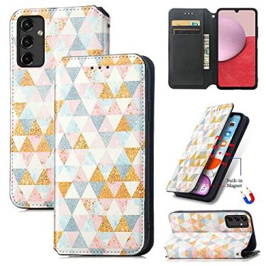Imagem de Capas de telefone impressas bonitas da moda Samsung Galaxy A14 A 14 5G capa de couro slots magnéticos para cartão carteira clipe de telefone Samsung A14 5G capas (3, Samsung A14 5G)
