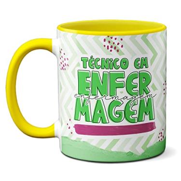 Imagem de Caneca Técnico Enfermagem Para Essa Paixão Não Tem Cura (Amarela)