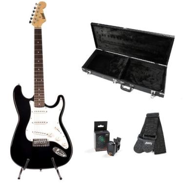 Imagem de Kit Guitarra Stratocaster Land L-G1 Bk+Case+Acessórios