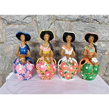 Imagem de Boneca em Cerâmica 25 cm artesanato (VERDE)