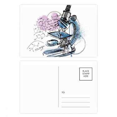 Imagem de Conjunto de cartão postal de microscópio Chemistry Kowledge Cartão de felicitações