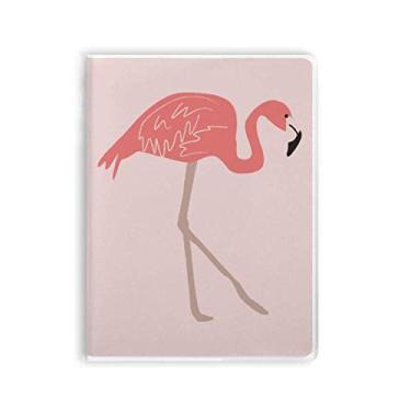 Imagem de Caderno com estampa de flamingo, rosa, capa de chiclete, diário, capa macia
