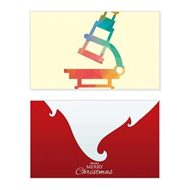 Imagem de Microscópio de desenho animado, estampa química, feriado, feriado, cartão de felicitações, mensagem de Natal