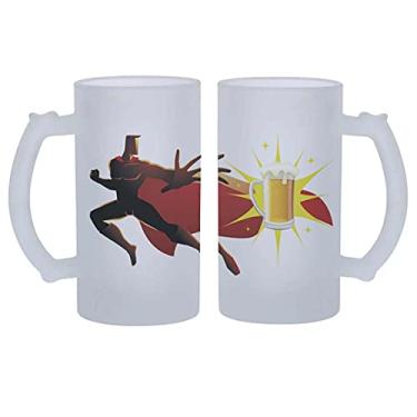 Imagem de 1 Caneca de Chopp Super Herói Presente Criativo cor:Branco