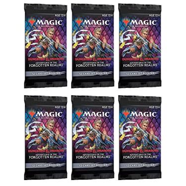 Imagem de 6 Packs Magic: The Gathering Set Booster Pack Lot MTG Adventures in The Forgotten Realms