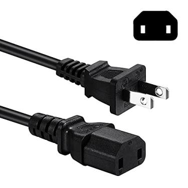 Imagem de Cabo de alimentação CA de 2 garras compatível com console Sony PS4 Pro Playstation 4 Pro, tijolo de fonte de alimentação Xbox One/Xbox 360 Slim / 360 E, substituição de cabo de energia