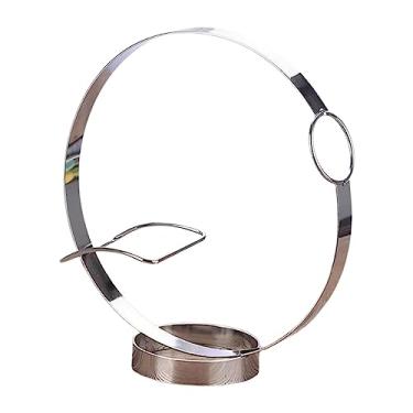 Imagem de Baoblaze Suporte de exibição de garrafa de bebidas alcoólicas, suporte de armazenamento de garrafa, suporte de garrafa de vinho de ferro para cozinha, bar, ARGENTE