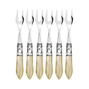 Imagem de Jogo com 6 Garfos para Petisco Aperitivo Inox Aladim Bugatti