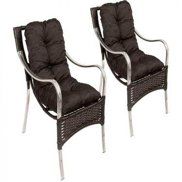 Imagem de Jogo com 02 Poltronas Guanabara Em Alumínio Para Varanda E Piscina