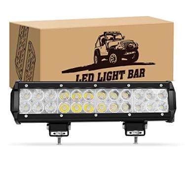 Imagem de GOOACC Barra de luz de LED 72W 12 polegadas Barra de luz LED Flood Combo 5040lm Luzes de neblina LED Pods Off Road Luz de trabalho para caminhão carrinho de golfe SUV ATV UTV Boat, 2 anos de garantia