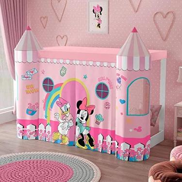 Cama Barbie Play com Escorregador e Barraca Pura Magia Branco com