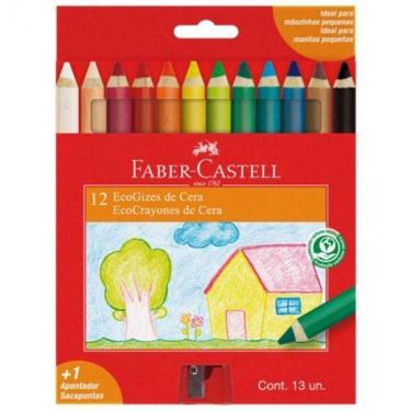 Imagem de Giz De Cera Ecogiz 141412 Com 12 Cores - Faber-Castell