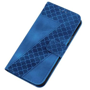 Imagem de Hee Hee Smile Capa de telefone para Samsung Galaxy J3 2016 capa de couro retrô capa de telefone simples capa de telefone 7 linhas flip back cove azul