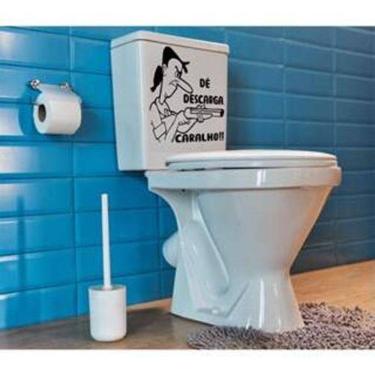 Imagem de Adesivo de Vaso Sanitário de Descarga Mod01 Vinil Adesivo