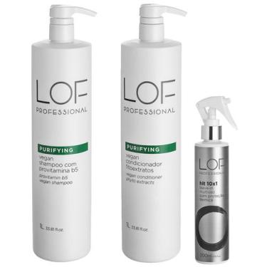 Imagem de Kit Lof Purifying Shampoo + Condicionador 1L + Hit 10X1