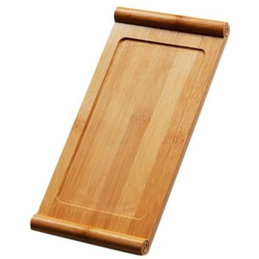 Imagem de VOSAREA Bandeja De Chá De Bambu Bandejas De Jantar Travessa De Madeira Bandeja De Pão D...